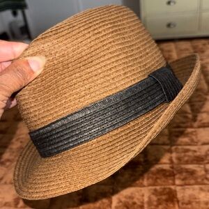 Kathy Jeanette Stylish Brown Fedora Hat with Black Band